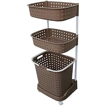 k.a. fahrbarer Wäschekorb (blau): Amazon.de: Küche & Haushalt