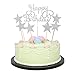 Produktbild lxzs-bh 7 Pack Glitter Buchstaben Happy Birthday Cake Topper Dekorationen (Silber)