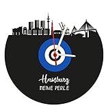 hamburg vinyl shops Liebevoll gestaltetes Design - Die einzigartige Wanduhr wurde aus gespielten Vinyl gefertigt. Alle Vinyls, die wir für unsere Schallplattenuhr verwendeten, sind gebraucht und werden zufällig ausgewählt. Daher ist jede Uhr ein Unikat. Zusätzlich ist die Uhr mit dem bekannten Spruch, Hamburg meine Perle versehen.
