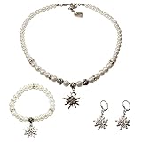 Trachten-Kette, Armkette und Dirndl-Ohrringe perfekt zum Trachten-Outfit (Dirndl, Lederhose, Trachtenbluse, Oktoberfest)