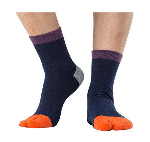 Black Temptation Chaussettes Simples et Fines à Deux Orteils Chaussettes à Bout Japonais, A5