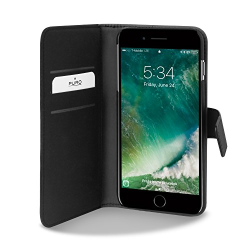 Puro ipc755bookc3blk Funda Folio de bajo Consumo Tipo Piel para iPhone 7 5 5 Pulgadas Negro reviews Puro ipc755bookc3blk Funda Folio de bajo Consumo Tipo Piel para iPhone 7 5 5 Pulgadas Negro