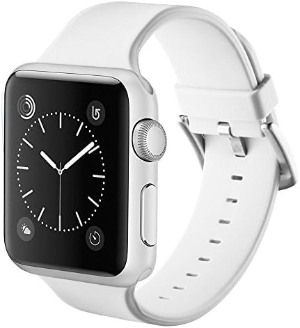 Vandarui for Apple Sports Watch Band,Silicone Bracelet Strap Wristband Replacement Band for Apple Watch Series 1,Apple Watch Series 2,Apple Watch Series 3 (42mm, White)