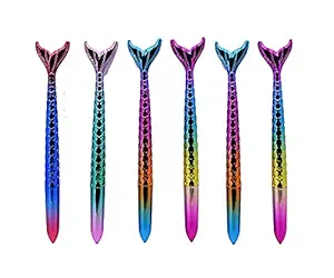 G4GIFT Plastic Cute Gel Pen for Office School Children Gift Stationery Supplies Birthday Return Gifts for Kids -(Pack of 6 PENS) (Mermaid PENS) (Blue Gel Pen)