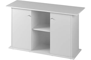 Ferplast Mobile per Acquari STAND DUBAI 120, in Legno, Ante Push-Pull, Resistente all'Acqua, Piedini Regolabili, Bianco