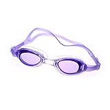 VRTUR Kinder Schwimmbrillen, Rutschfest, wasserdicht, lecksicher, qualitativ hochwertig, farbige Silikon-Kopfriemen, farbige Gläser, Einstellbarer Nasensteg