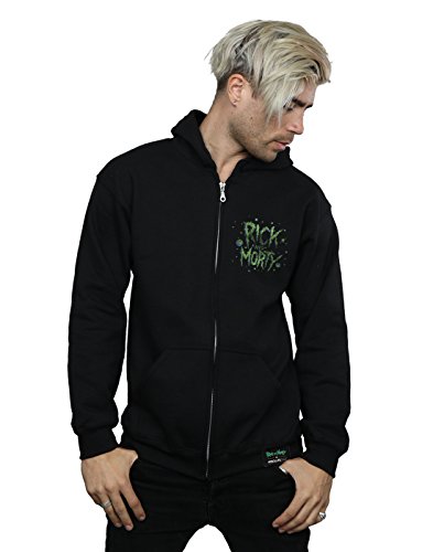 Absolute Cult hombre Rick And Morty Space Ship Cremallera Sudadera Con