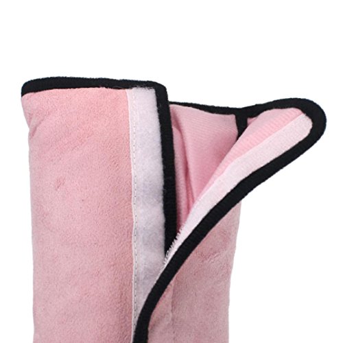 Holeider Baby Weich Kinder Sicherheitsriemen Gurtpolster Autogurten Autokissen Rosa - 3