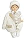 6 piece children christening suit dress with jacket, shirt, pants, embroidered vest, bow tie and hat, size 80-86, L27