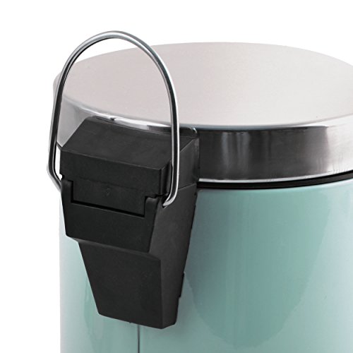 MSV Kosmetikeimer „Pastell Grün“ Mülleimer Treteimer Abfalleimer – 3 Liter – mit herausnehmbaren Inneneimer - 4