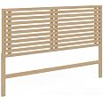 Tête De Lit Lattes AVA 160cm - Bois Clair MDF - Sur Pieds Et Fixation Murale