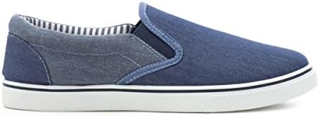 Red Fish Mens Navy Slip On Canvas Shoe
