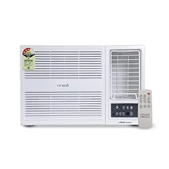 Croma 1.5 Ton 3 Star Window AC (Copper, Blue Fins, R-32 Green Refrigerant, Dust Filter, 2022 Model, 5 Years Compressor Warranty, CRLAWA0183T3302, White) with Free Standard Installation