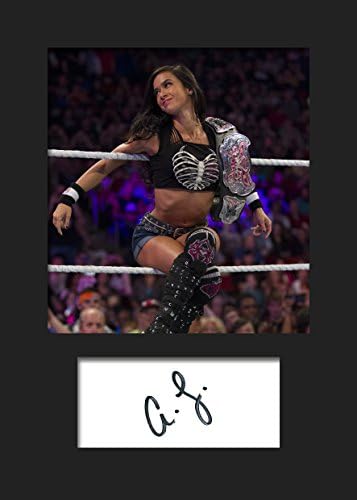 AJ LEE WWE #2 Signed Mounted Photo A5 Print