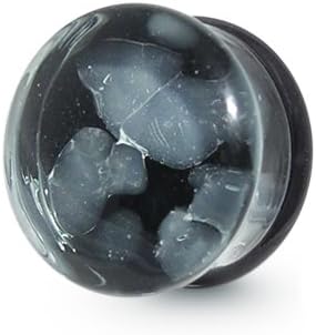High Quality Pyrex Glass – Ear Plug (Pebble Pyrex Glass Double Flared Ear Plug) in a unique design with excellent colour Intensity For A Comfortable