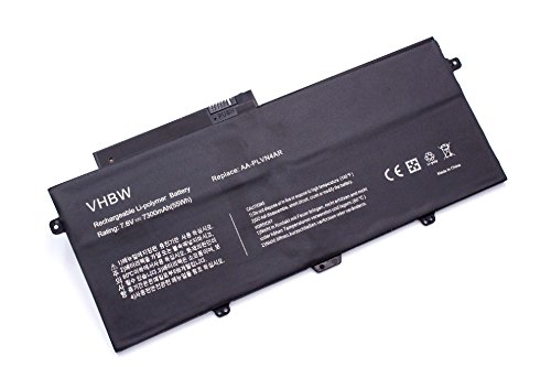 vhbw Li-Polymer Akku 7300mAh (7.6V) für Notebook Laptop Samsung NP940X3G-K01CA, NP940X3G-K01DE, NP940X3G-K01NL, NP940X3G-K01US wie AA-PLVN4AR.