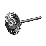 Größe: 40 * 22 *   3mm censhaorme 1x T-Form-Stahldraht-Rundbürsten 3mm Schaft Clean für Präzisionswerkzeuge Praktische Schleif