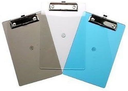 Tiger A5 Clipboard Assorted Clear iMac Colours x 1 Single by OfficeLand