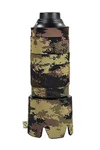 CAMOCOAT Lens Cover for Nikon AF VR 80-400mm F/4.5-5.6G ED | Water Resistant & All Terrain Protection | Mottled Wood Green