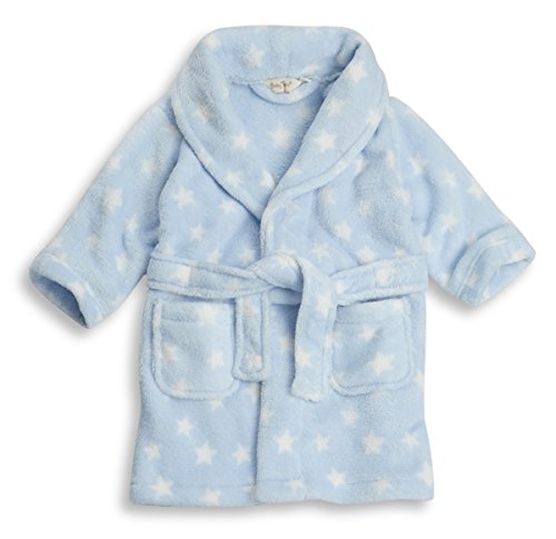 BABYTOWN Baby Girls Boys Star/Heart Fleece Dressing Gown Robes Super Soft Cosy