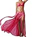 Produktbild IZHH Damen Rock, Mode Frauen Boho Chiffon Hohe Aufgeteilte Perspektive Belüftung Lange Maxi Rock Strand Rock Elastic Mesh Beachwear(Hot Pink,Freie Größe)