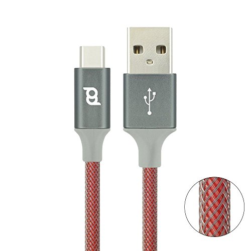 Extra Lang 2 m/1,8 m Samsung Galaxy S8/S8 + usb-c Typ Nylon verstärkt Ladekabel. - 3