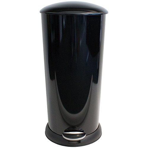 Oxid7® Treteimer Abfalleimer Mülleimer „Skinny“ Mülltrennung Edelstahl Schwarz mit Absenkautomatik (10 Liter) - 2