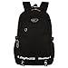 Produktbild Super Modern - Unisex-Wanderrucksack, Schulranzen, wasserdichtes Nylon, Sportrucksack, Laptop-Tasche, Reiserucksack für Damen, Herren und Kinder. Größe L Schwarz