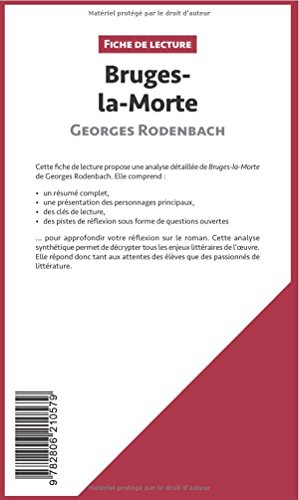 Book's Cover of Bruges-la-Morte de Georges Rodenbach (Fiche de lecture): Résumé Complet Et Analyse Détaillée De L'oeuvre