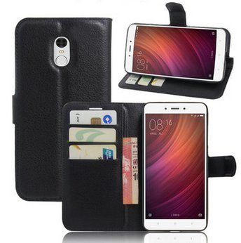 VIFLYKOO Xiaomi Redmi Note 4 Funda  Xiaomi Redmi Note 4 Carcasa Cuero Flip Cover Cuero PU Case Cartera con Ranuras para Tarjetas Incorporadas Cover para Xiaomi Redmi Note 4 Smartphone Case - Negro