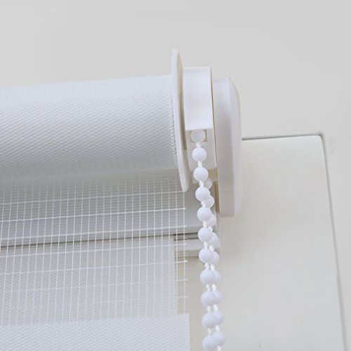 SHINY HOME® 60 x 150 cm Duo Rollo Klemmfix ohne Bohren Doppelrollo mit Klemmträger Easyfix Doppelrollo für Fenster(weiß) - 7