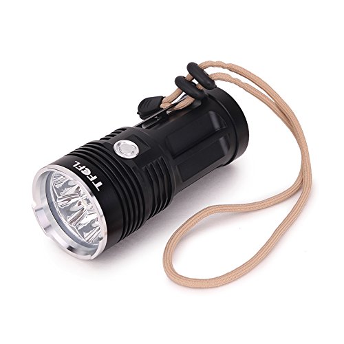 TFCFL 10200 Lumen 7xCREE XM-L T6 LED Taschenlampe 4x18650 Batterien Licht 70W Lampe