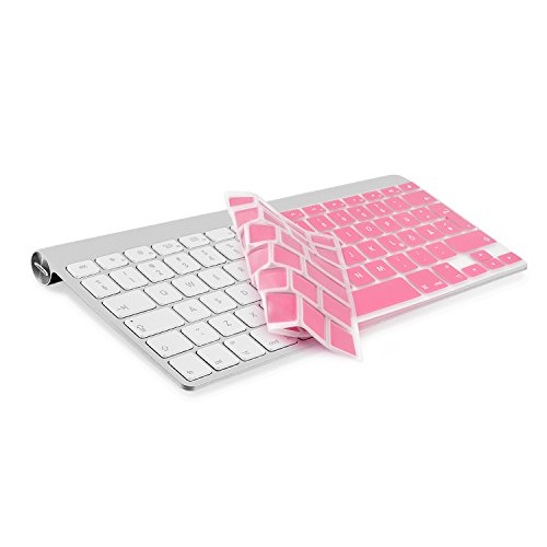Incutex QWERTZ Silikon Tastaturschutz Tastenschutz Kratzschutz für MacBook (deutsche Tastenfolge) Pink - 3