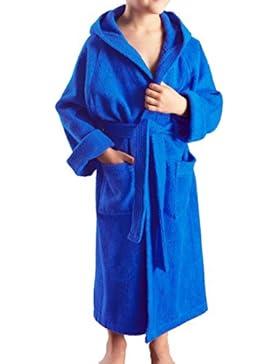 Kinder-Bademantel mit Kapuze, Frotteestoff aus 100% Baumwolle