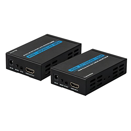 HDMI Extender, Mactis 1080P HDMI Signal Extenders über CAT5e/6 UTP/STP Ethernet Kabel Bis zu 150m (150m/492ft, Sender + Receiver)