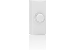 Byron 7730 Wired Illuminated Bell Push, White, 2 Wire