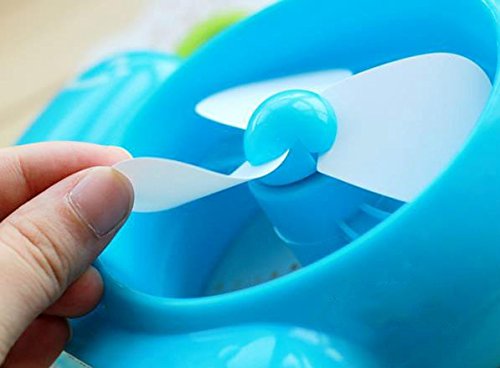 Jessie&Letty USB Computer Niedlich Schnecke Geschwindigkeit Ventilator Mini für den Schreibtisch mit An/Aus-Schalter, Ventilatoren Tischventilatoren USB-VentilatorenTurbo-Ventilator, (Blue) - 2