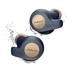 (Renewed) Jabra Elite Active 65t Alexa Enabled True Wireless Sports Earbuds with Charging Case, Copper Blue