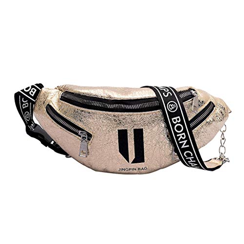 Preisvergleich Produktbild Allegorly Hüfttasche Gürteltasche für Damen,Verstellbarer Handytasche Sport, Pailletten Bauchtasche Wandern, Wasserdicht Umhängetasche Kettenpaket für Running, Reise, Fitness Alle Outdoor Aktivitäten