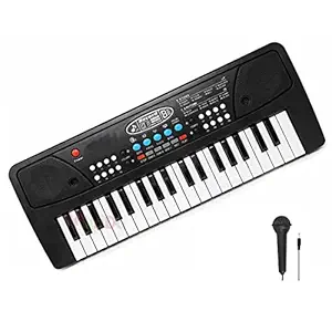 37 Key Piano Keyboard Toy with DC Power Option, Recording and Mic for Kids