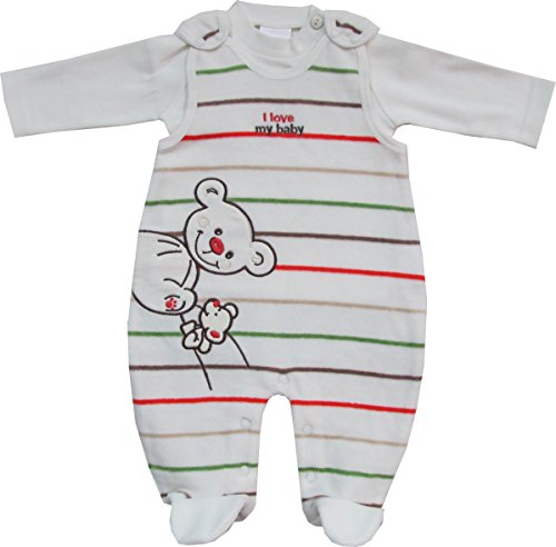 Schnizler Unisex Baby Footies -  White - 0-3 Months