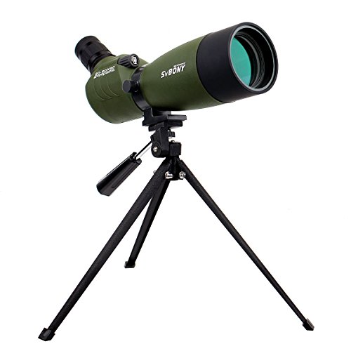 Svbony SV14 Longue Vue 20-60x60 BAK4 Prisme Entièrement Multi Enduit 45 Degrés Oculaire Lncliné Longue Vue Tir Sportif avec Trépied Monoculaire Telescope