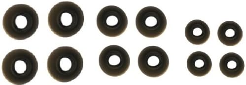 12 pack Black Replacement Earphone Ear Gel Tips For Sony MDR CX EX Sennheiser CX IE Sharp Panasonic HJE Skullcandy ezGears JVC Phillips Creative Sony Ericsson Denon Monster Griffin JBL Headphones iPod iPad in ear Earbuds - 4-Small 4- Medium 4-Large GadgetBrat® USA Brand