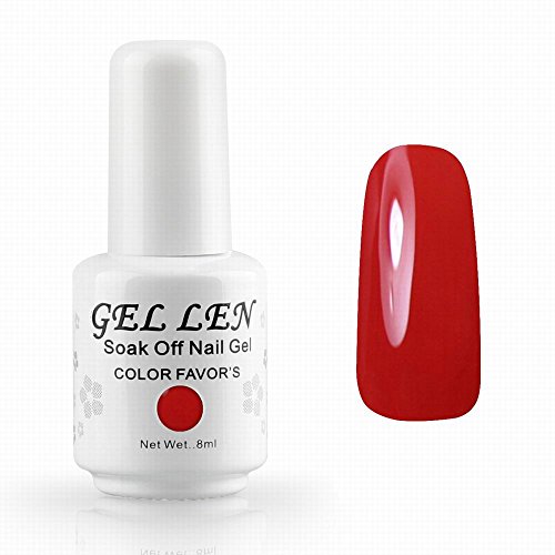 Gellen Brand UV LED Gel Soak Off Nail Polish Nail Lacquer Soild Color Polish Bright red