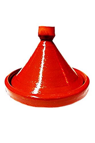 Marokkanische Tajine Topf zum Kochen | Schmortopf glasiert Berber Ø30cm 4-5 Personen | inklusive Rezept und Gebrauchsanweisung | ORIGINAL Tontopf handgetöpfert aus Marokko | Größe wählen