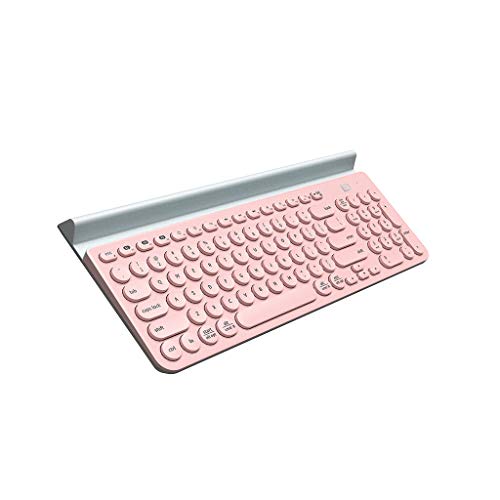 Preisvergleich Produktbild Kabellose Tastatur, Chshe®, Leistungsstarke Und Zuverlässige Kabellose Verbindung, Breite Kompatibilität, Kabellose Tastatur Mit Runder Tastenkappe Für Telefon / Tablet / Laptop (Pink)