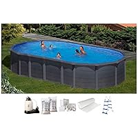 Piscina de acero ovalada Gre Capri 730x375x132cm