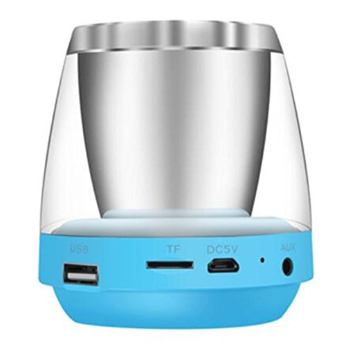 H&M Portable Mini Wireless Bluetooth Lautsprecher Magic LED Nachtlicht Stereo Freisprech Lautsprecher Auf Tablet PC Smartphones anwenden, unterstützt TF Card Playback und FM Radio Funktion , blue H&M Portable Mini Wireless Bluetooth Lautsprecher Magic LED Nachtlicht Stereo Freisprech Lautsprecher Auf Tablet PC Smartphones anwenden, unterstützt TF Card Playback und FM Radio Funktion , blue