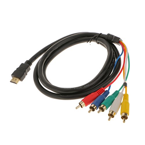 MagiDeal HDMI Bis 5 RCA RGB Audio-Video-Stereo AV Komponente Kartenadapter Kabel 1,5 M - 2
