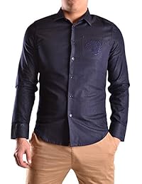 Bikkembergs Hombre MCBI042098O Azul Algodon Camisa